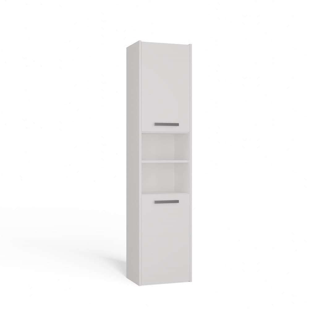 Armoire de salle de bain étagère armoire haute Malwa S40 blanche