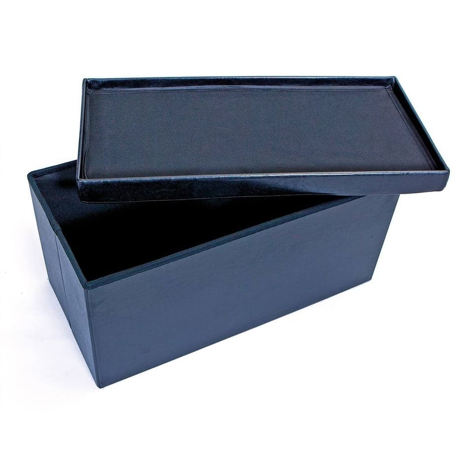 Pouf Coffre Pliable "Basics" 76cm Noir