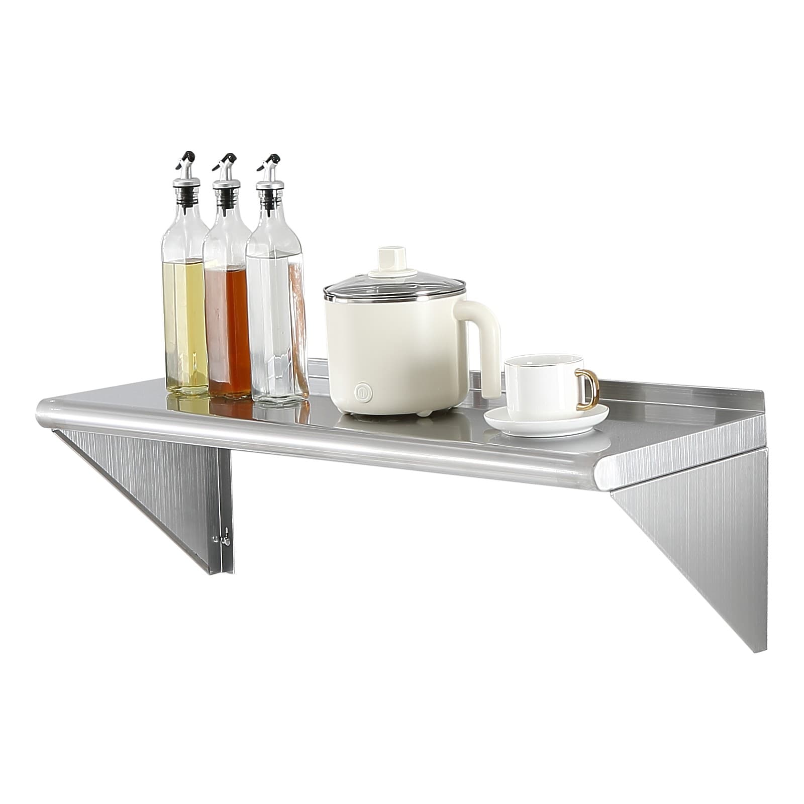 VEVOR Étagère Murale Tablette Flottante Inox 915x305x63 mm Charge 113 kg Cuisine