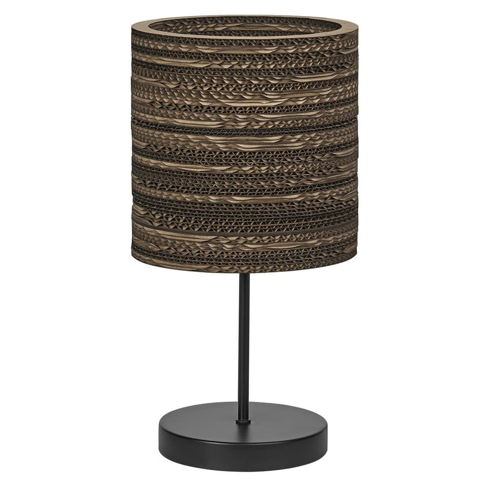OSRAM Lampe à poser Decor Cardboard Cylinder marron en carton ondulé, E27, 200 m