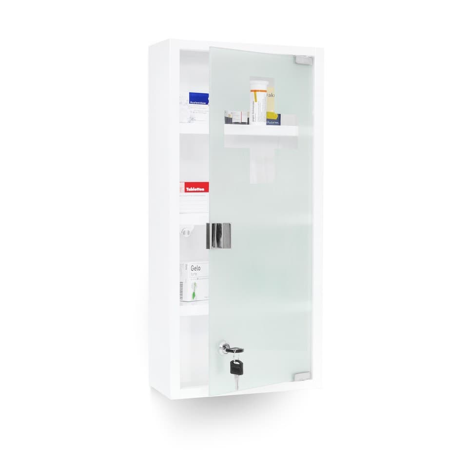 Armoire à pharmacie Coffre de premiers secours 4 étagères Armoire de médicaments