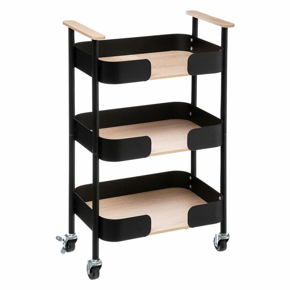 5Five Simply Smart Chariot de service Blackwood, chariot de cuisine, fer, MDF...