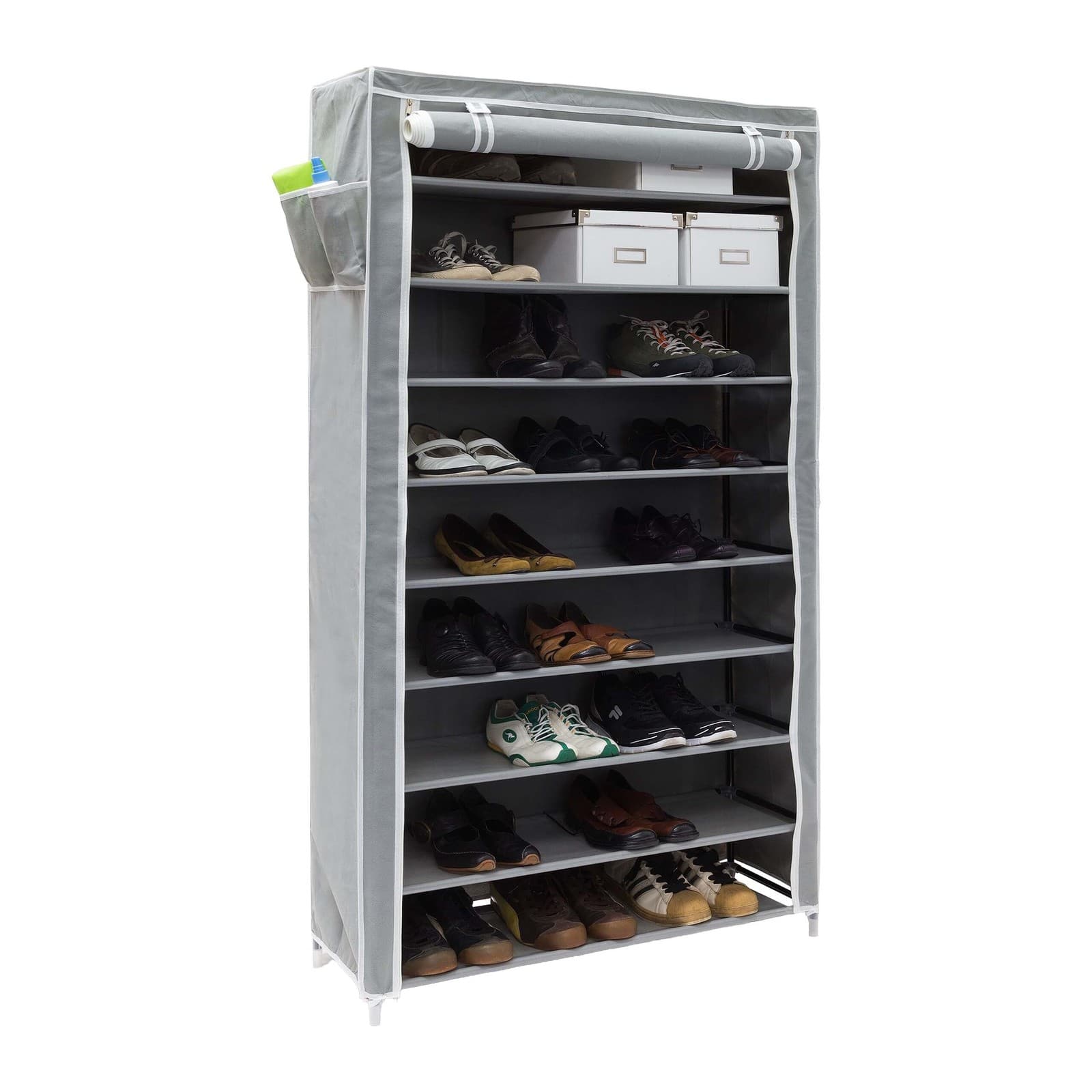 Étagère à chaussures  armoire de rangement léger anthracite étagère de rangement