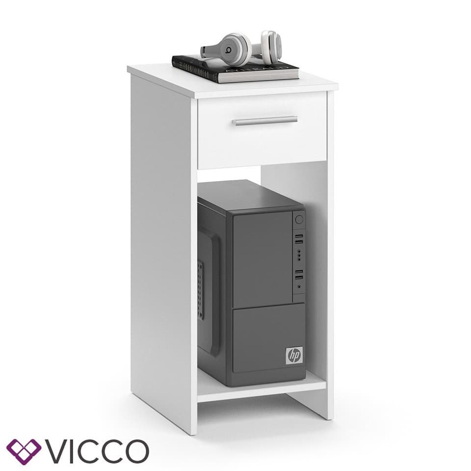 Meuble informatique Meuble d’appoint Meuble pour ordinateur Odin blanc Vicco