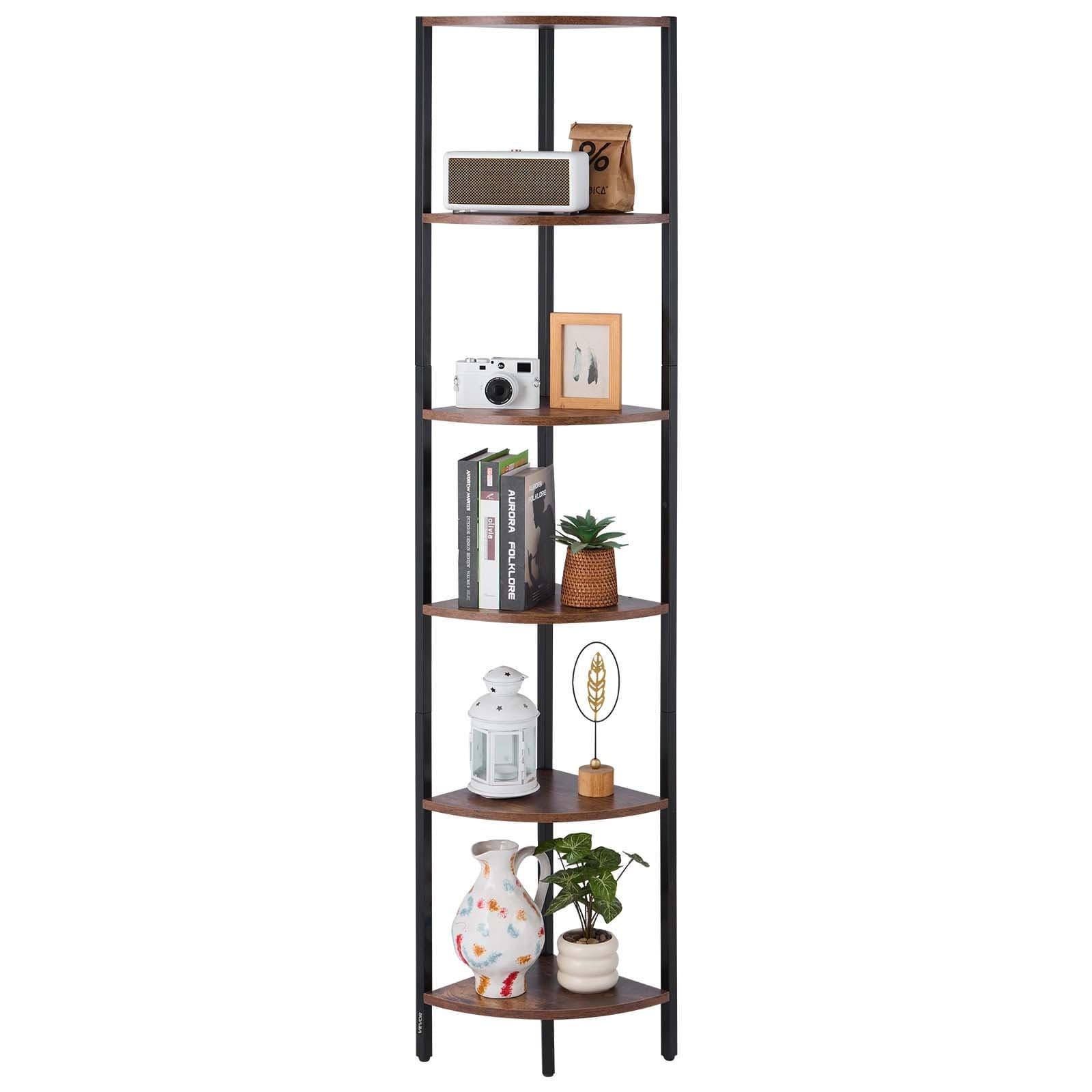 VEVOR Étagère d'angle à 6 niveaux bibliothèque du coin 171,5 cm