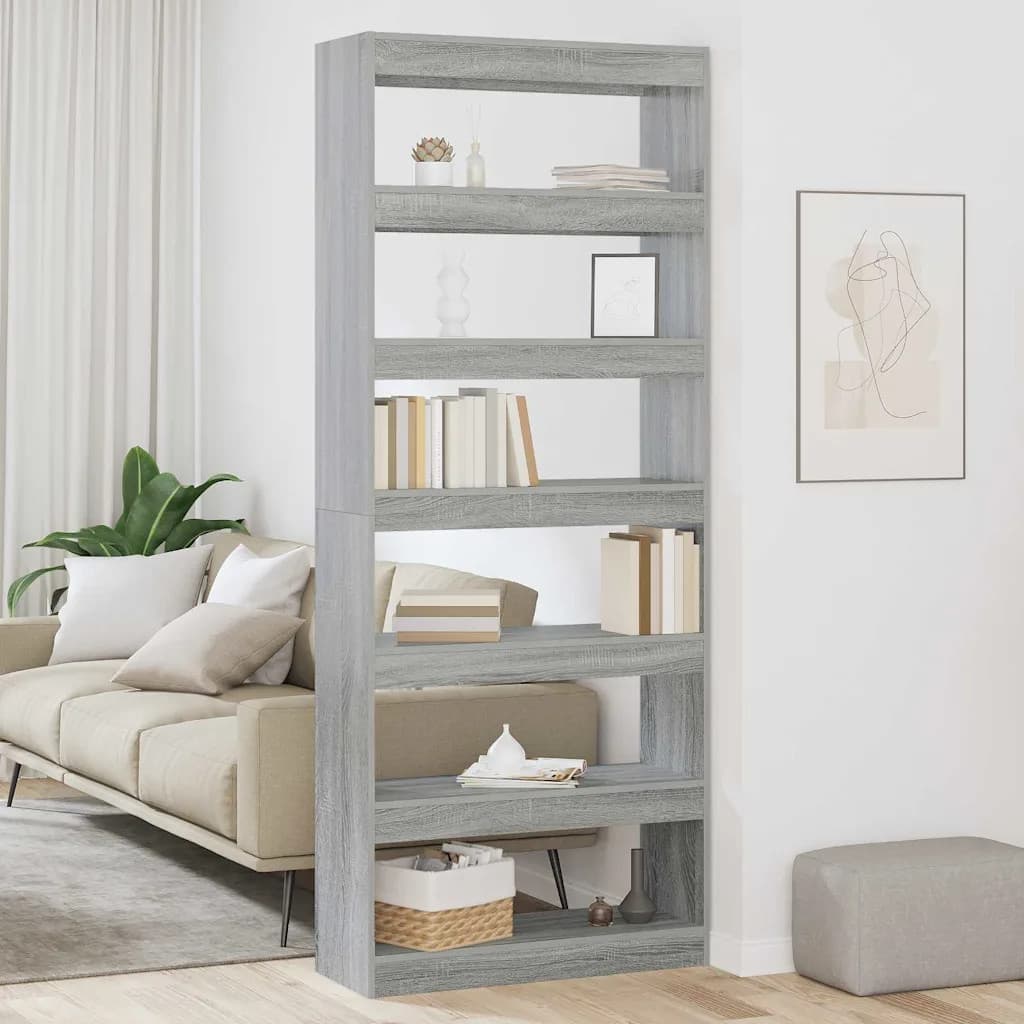 Armoire de rangement 6 niveaux 80 x 30 x 198 cm Gris vidaXL