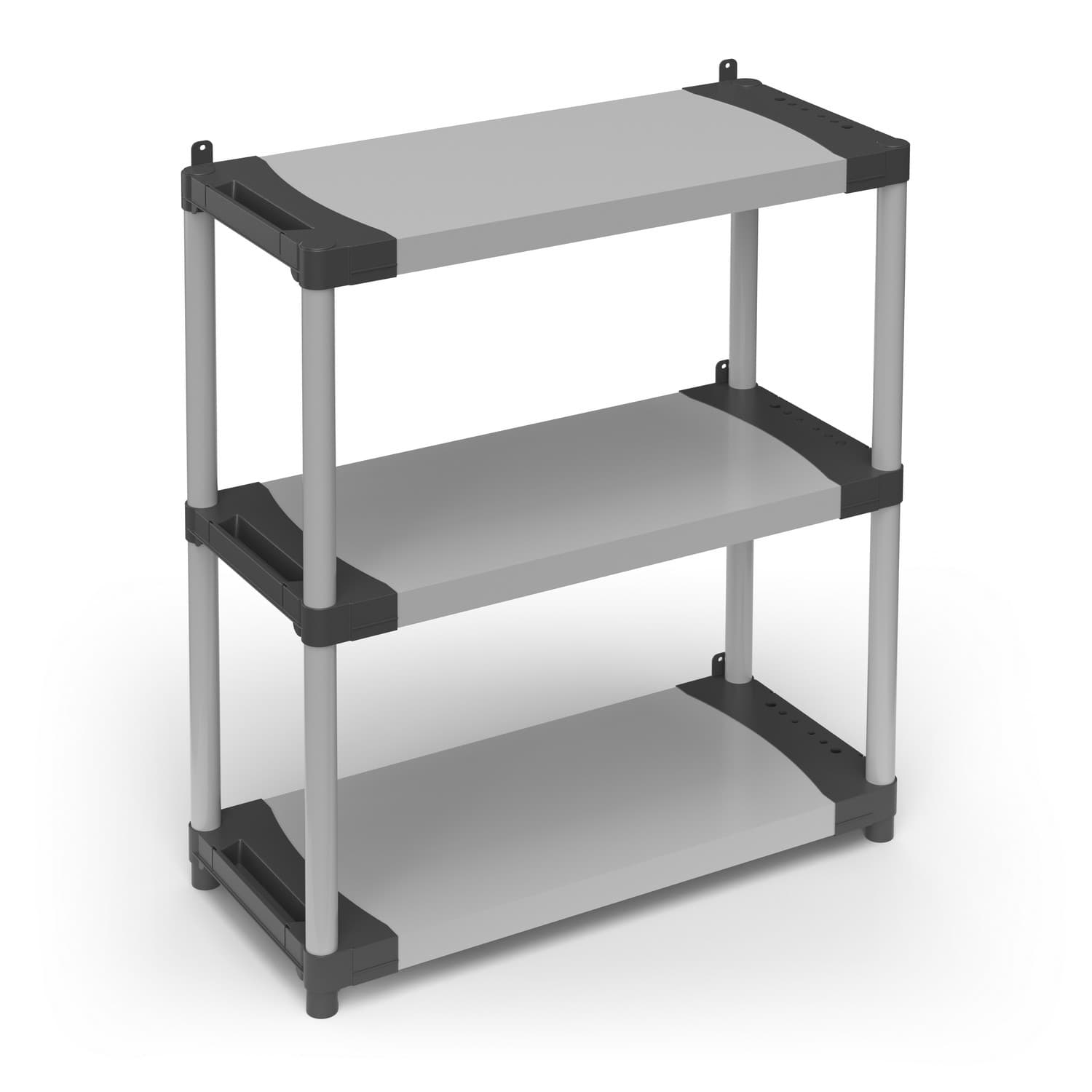 ÉTAGÈRE DE RANGEMENT MODULABLE 3 NIVEAUX EN RÉSINE STOCKAGE MODULAIRE
