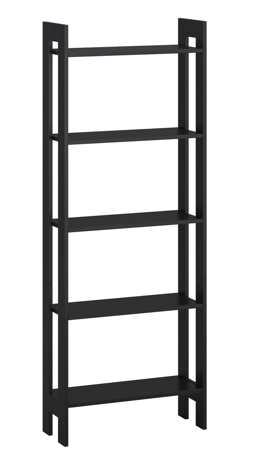 Bücherregal Feldmann-Wohnen R651 5 étagères 62x24x165,5cm Noir, Plancher
