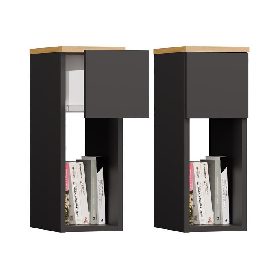Table de chevet GALAX 20/1S ANTHRACITE ARTISAN