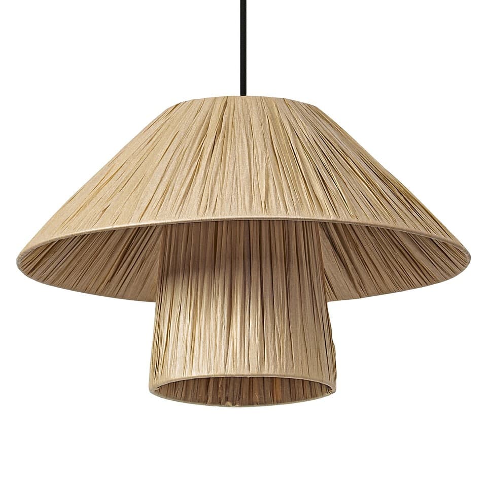 OSRAM Decor Suspension décorative avec abat-jour en bambou, 400 mm, culot E27, I