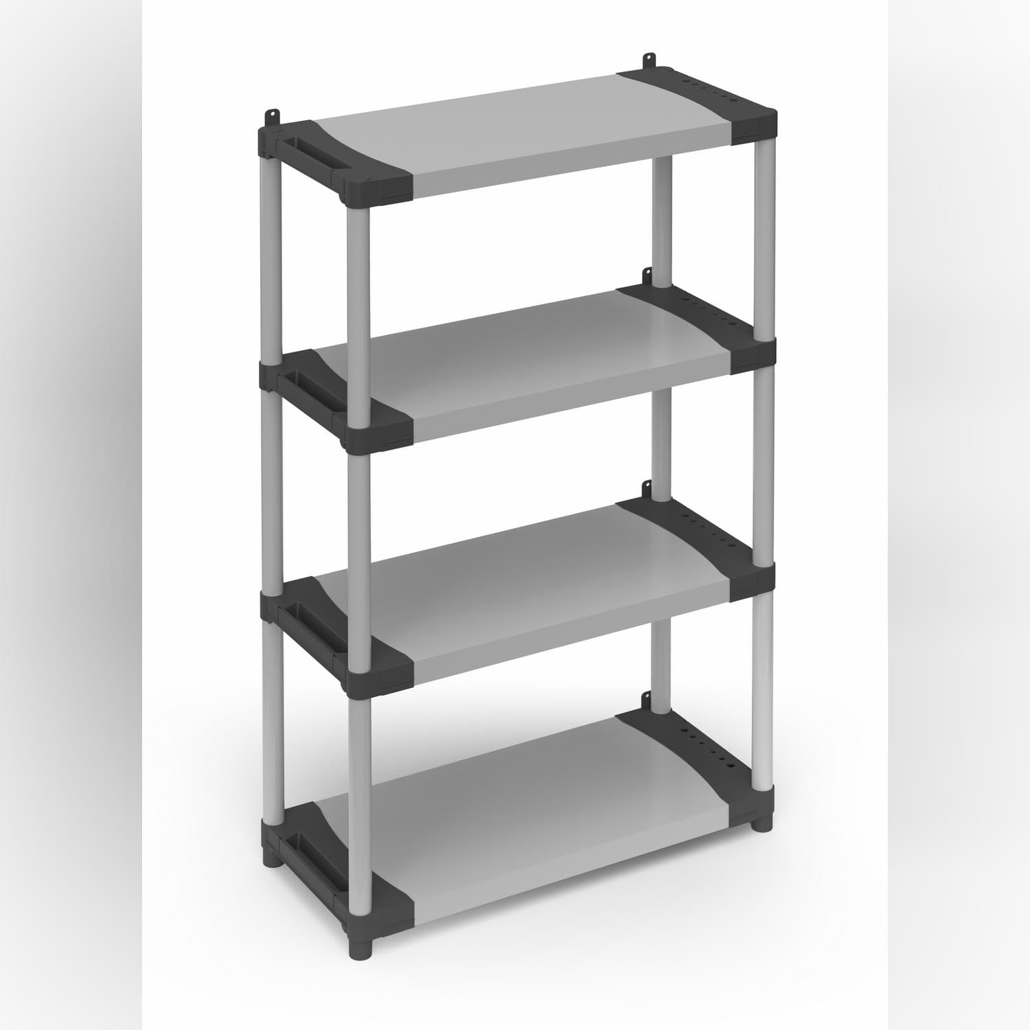 ÉTAGÈRE DE RANGEMENT MODULABLE 4 NIVEAUX EN RÉSINE STOCKAGE GARAGE
