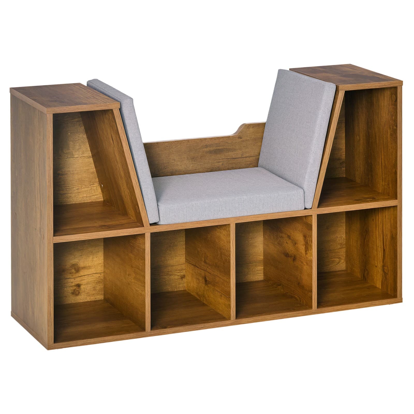 HOMCOM Bibliothèque 102x30x61cm Brun Rustique