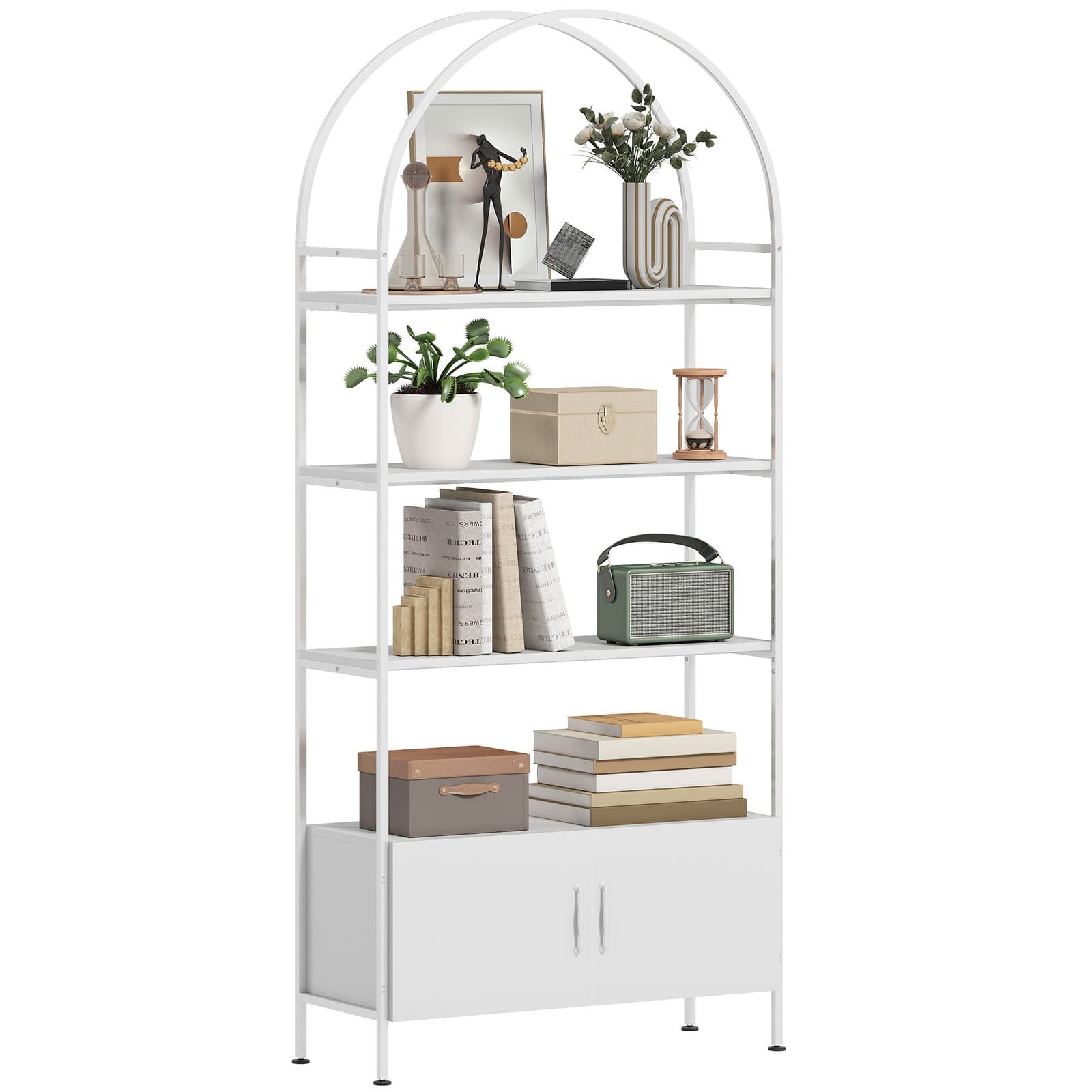 HOMCOM Étagère de rangement 80x30x187cm Blanc