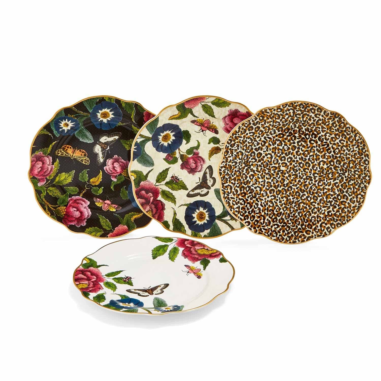 4 assiettes à gâteau en céramique CRC8816XG