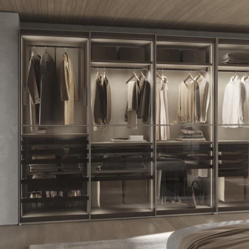 Panier en fils d'acier pour dressing Quartz - finition titane - module 700 mm E