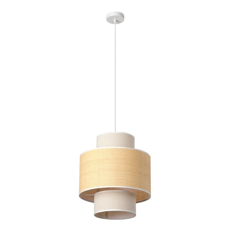 OSRAM Suspension cylindrique  DECOR Wrap E27 Beige diamètre 350mm, raphia et bas