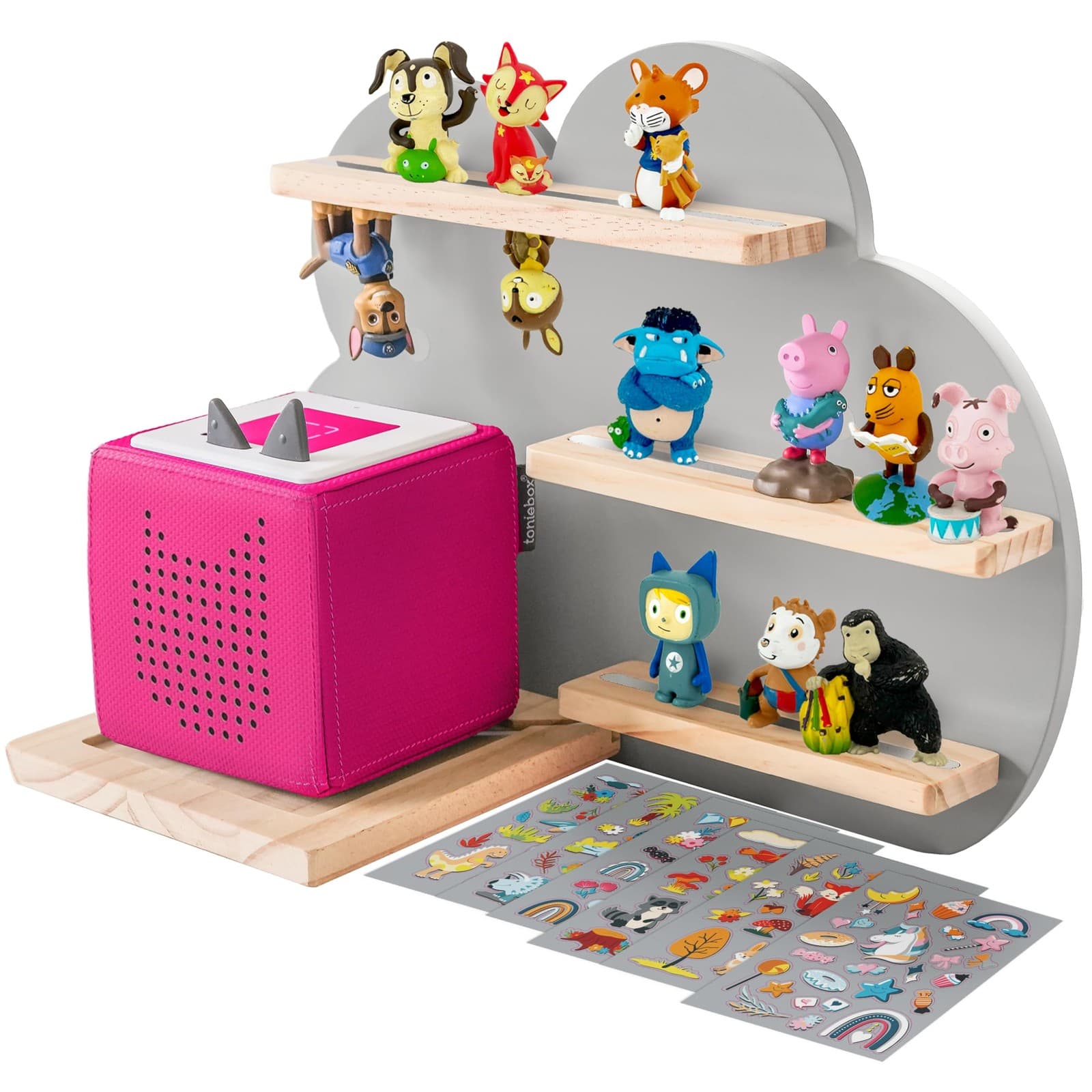 Étagère Tonie Cloud pour +20 Figurines  Rangement Toniebox pour Garçons et Fi...