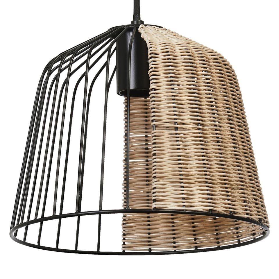 LEDVANCE Decor Cage Bell Lampe suspendue, style industriel, noir/marron, boîtier