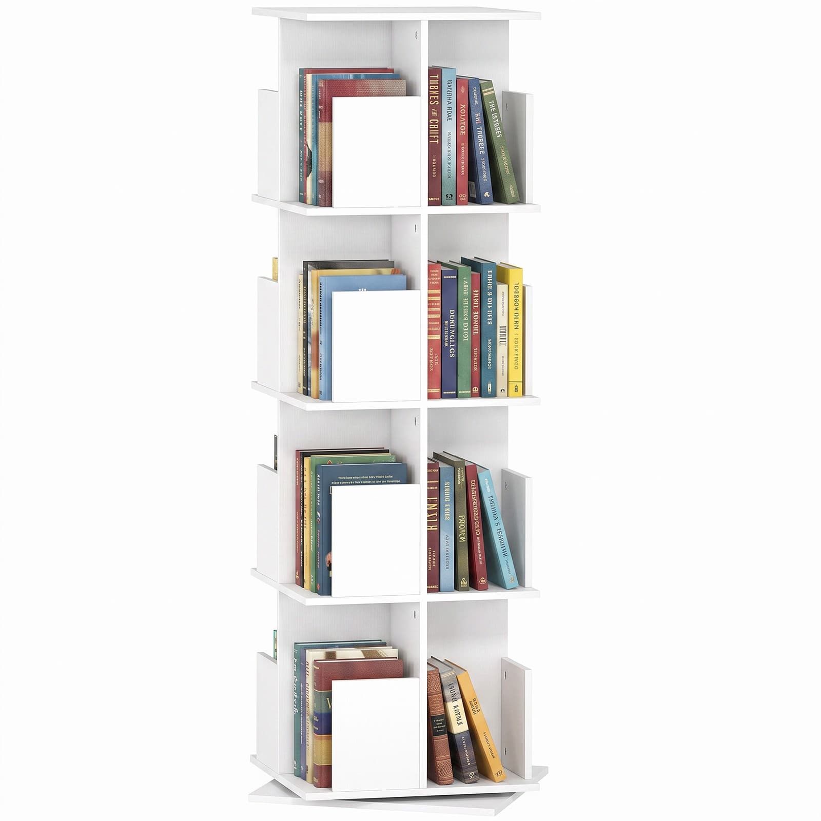 HOMCOM Bibliothèque 39x39x128.3cm Blanc