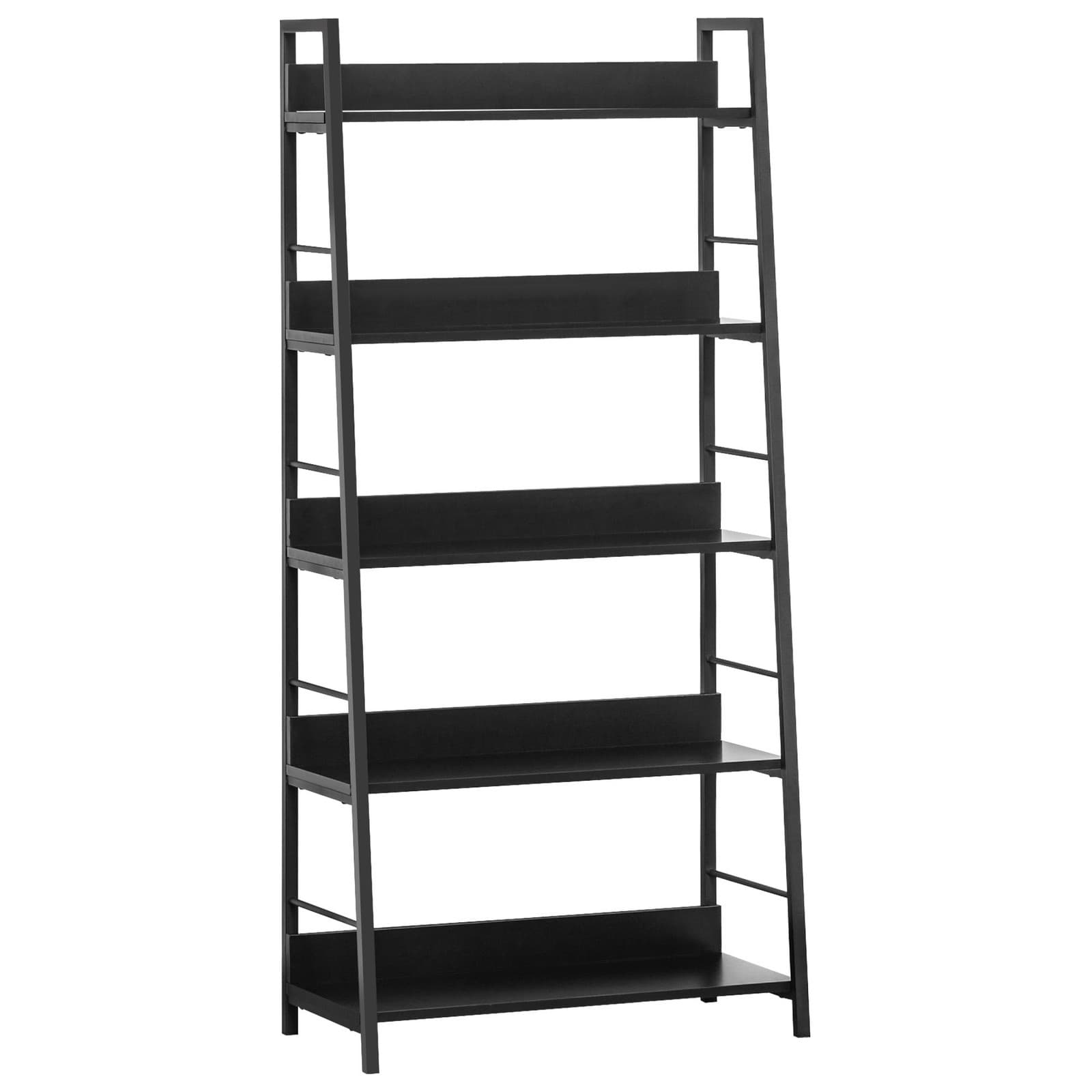 HOMCOM Étagère bibliothèque 70x35x150cm Noir