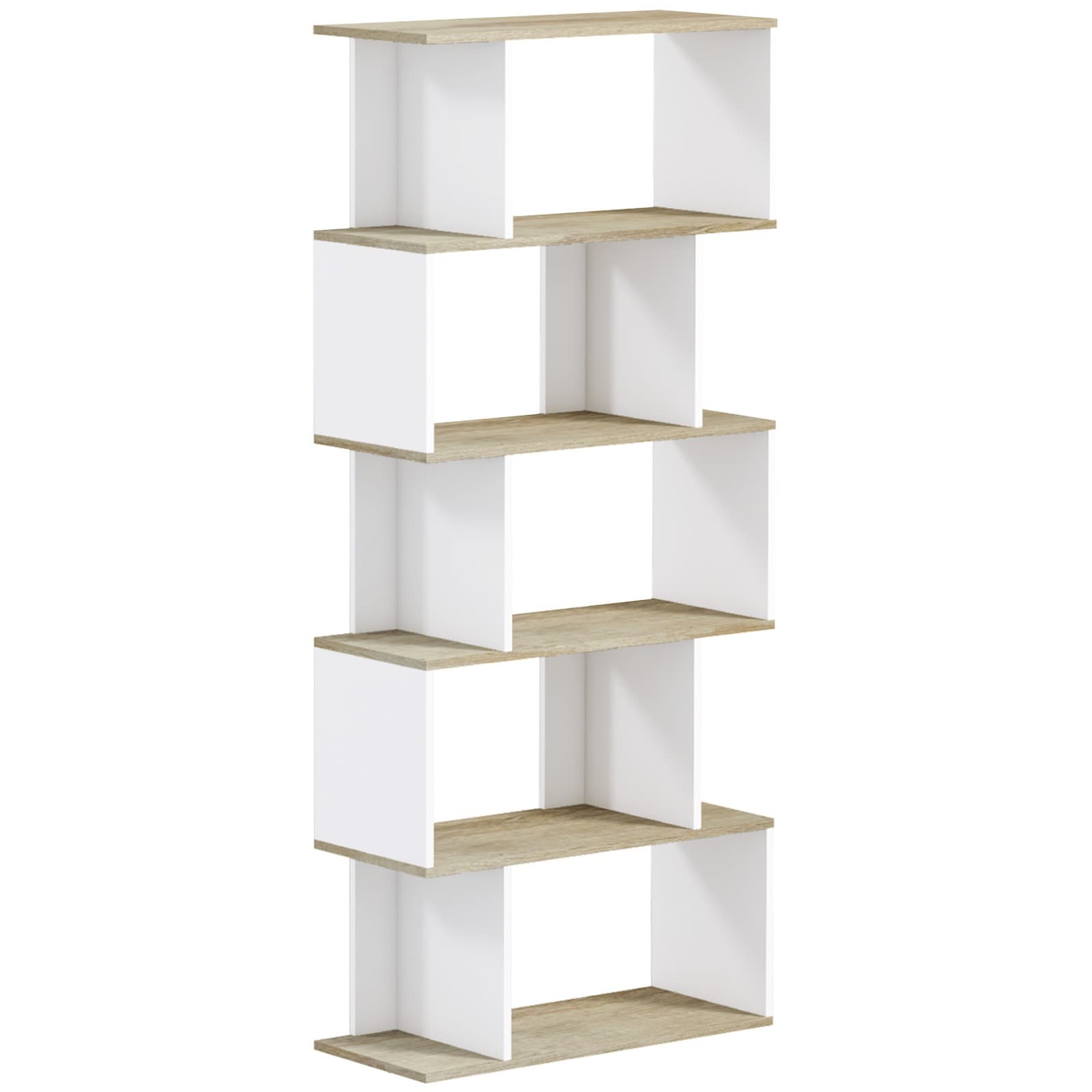 HOMCOM Bibliothèque 70x29.5x163cm Chêne