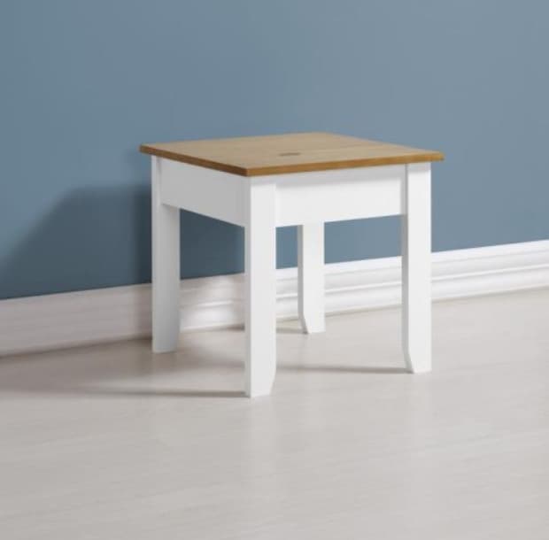 LUDLOW Lamp Table Table en chêne blanc massif tables table d'appoint