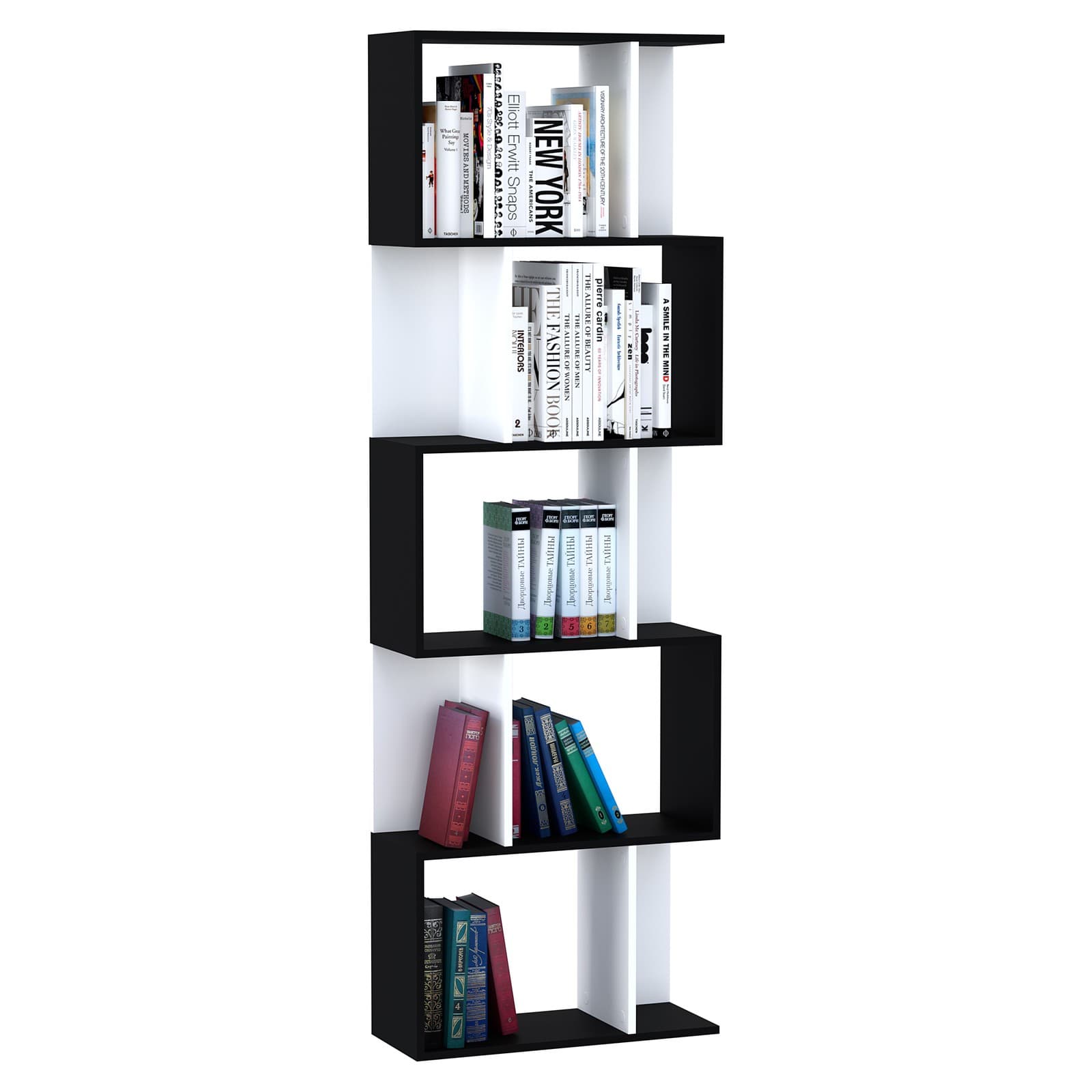HOMCOM bibliothèque 60x24x185cm Noir