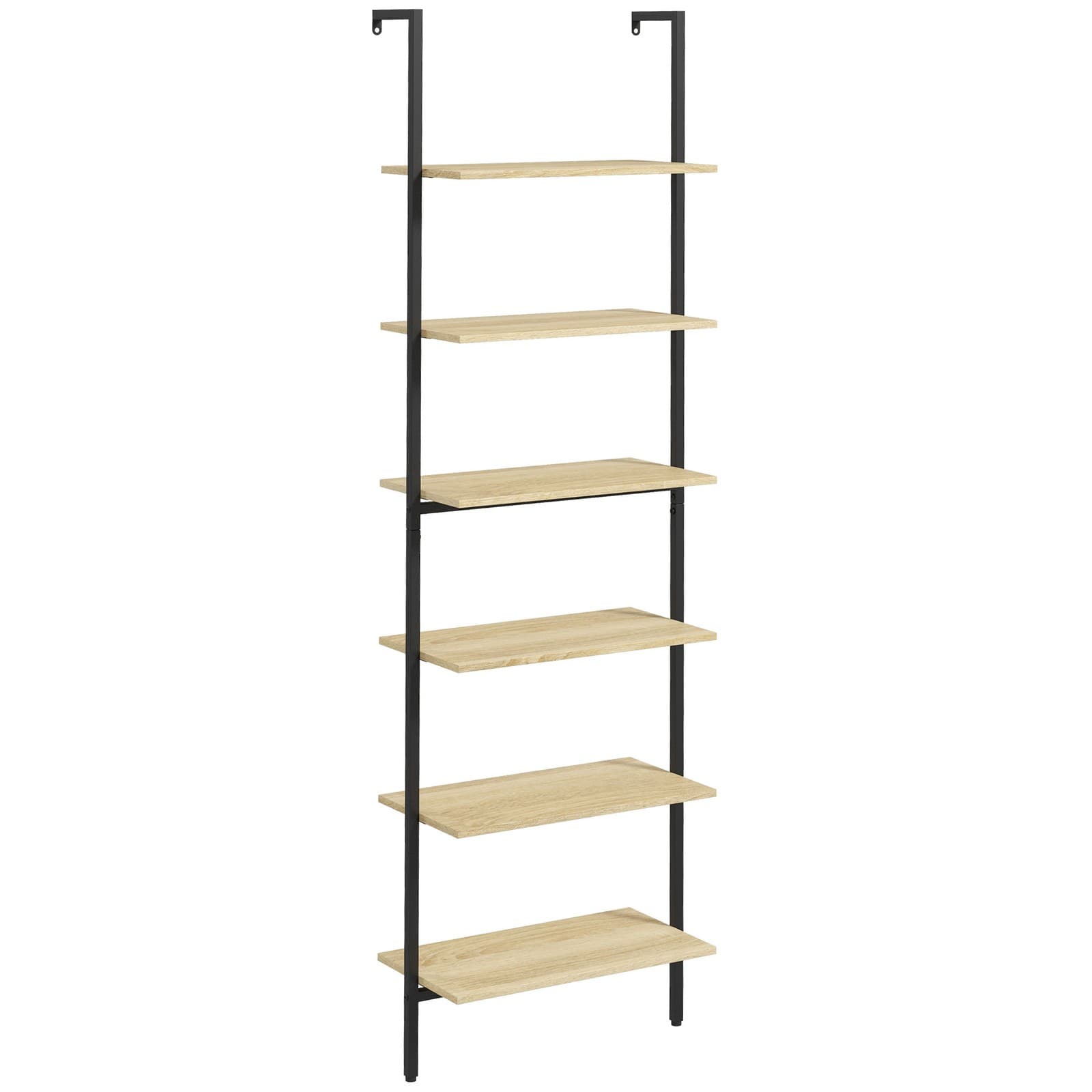 HOMCOM Étagère de rangement 60x30x206cm Bois naturel