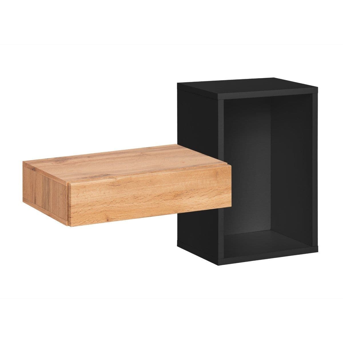 Étagère Murale & Tiroir Design "Easy" 100cm Noir