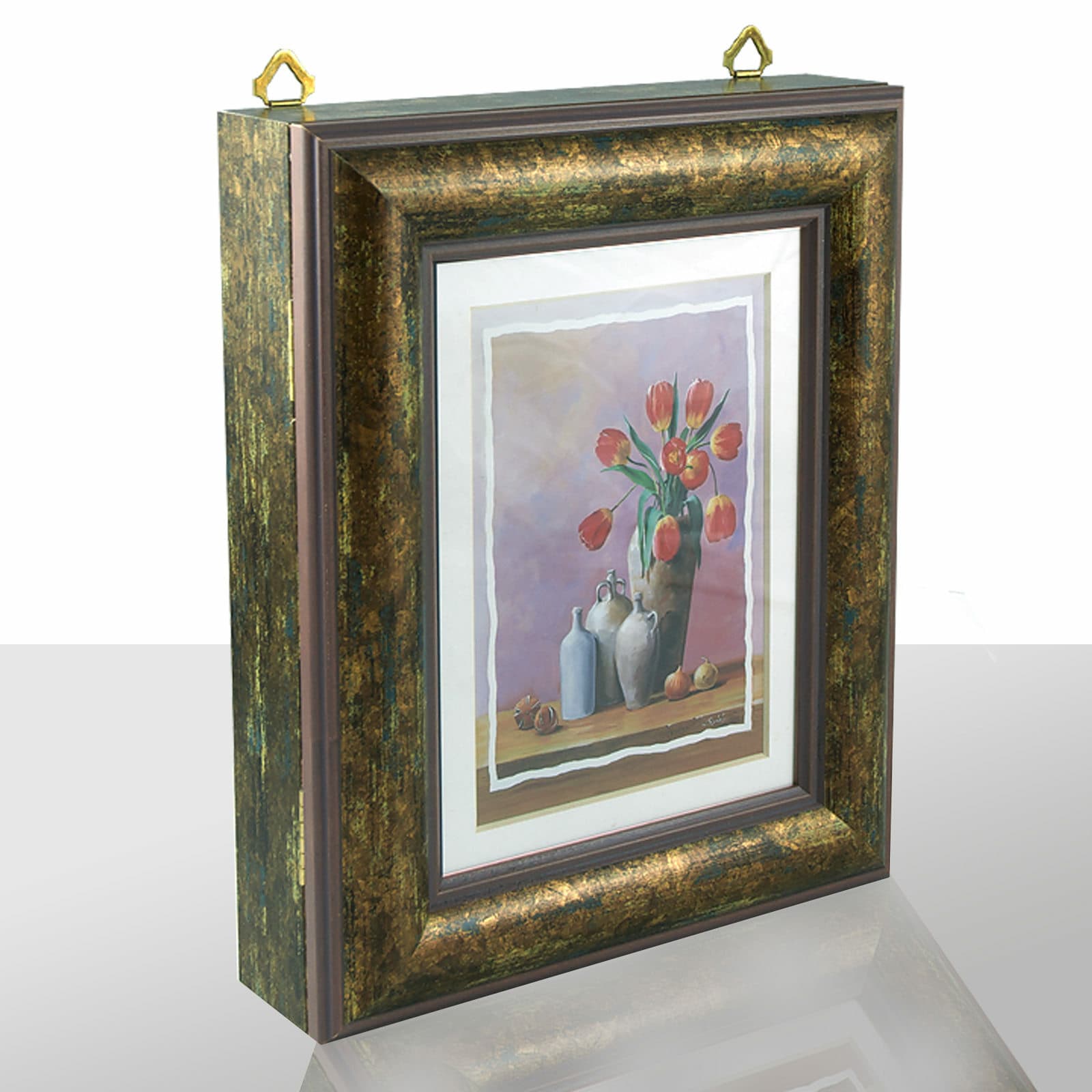 Boite à Clés Braun Exclusif, Rouge Tulipes, Hxlxp 27x22x6 CM