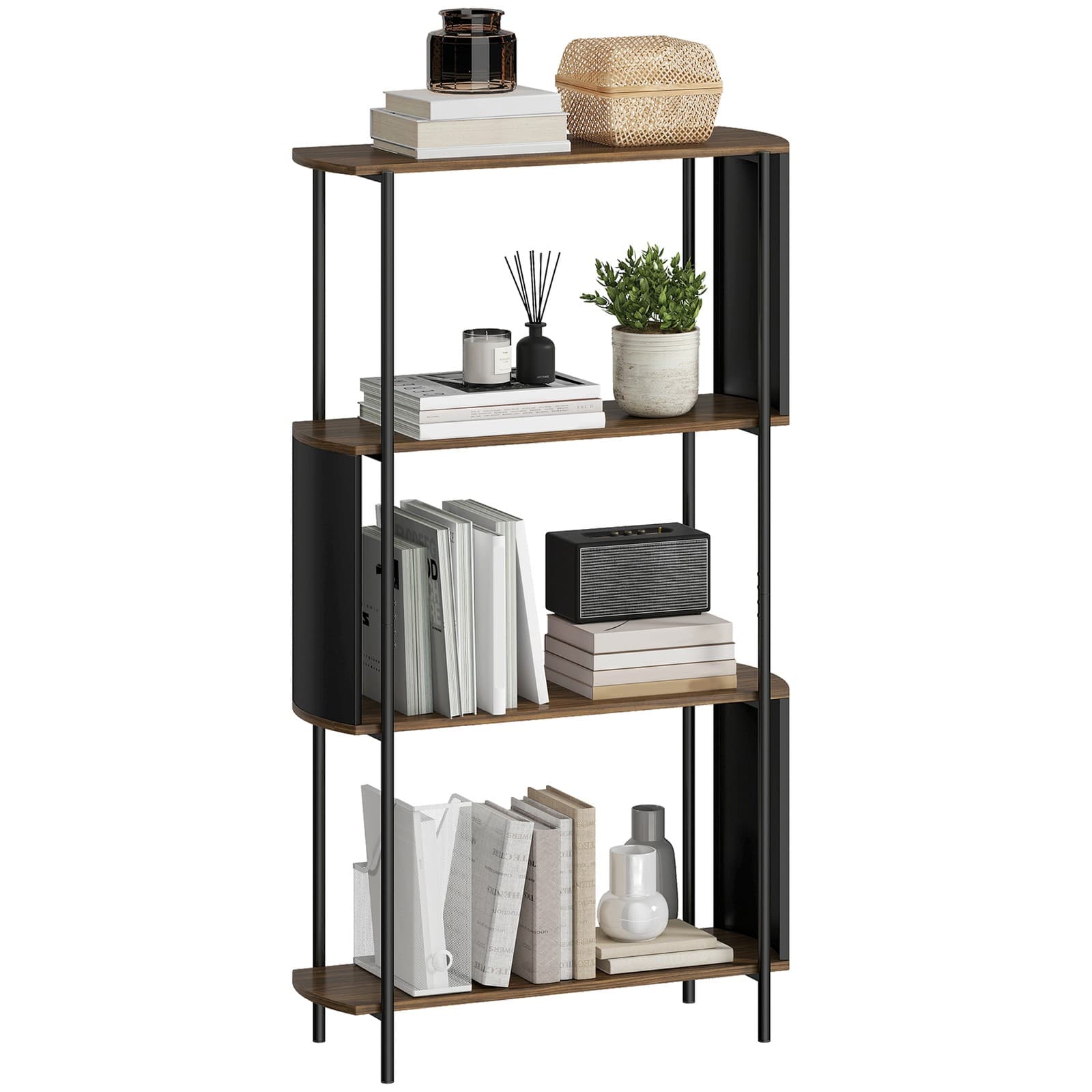 HOMCOM Étagère de Rangement 80x30x141cm Marron