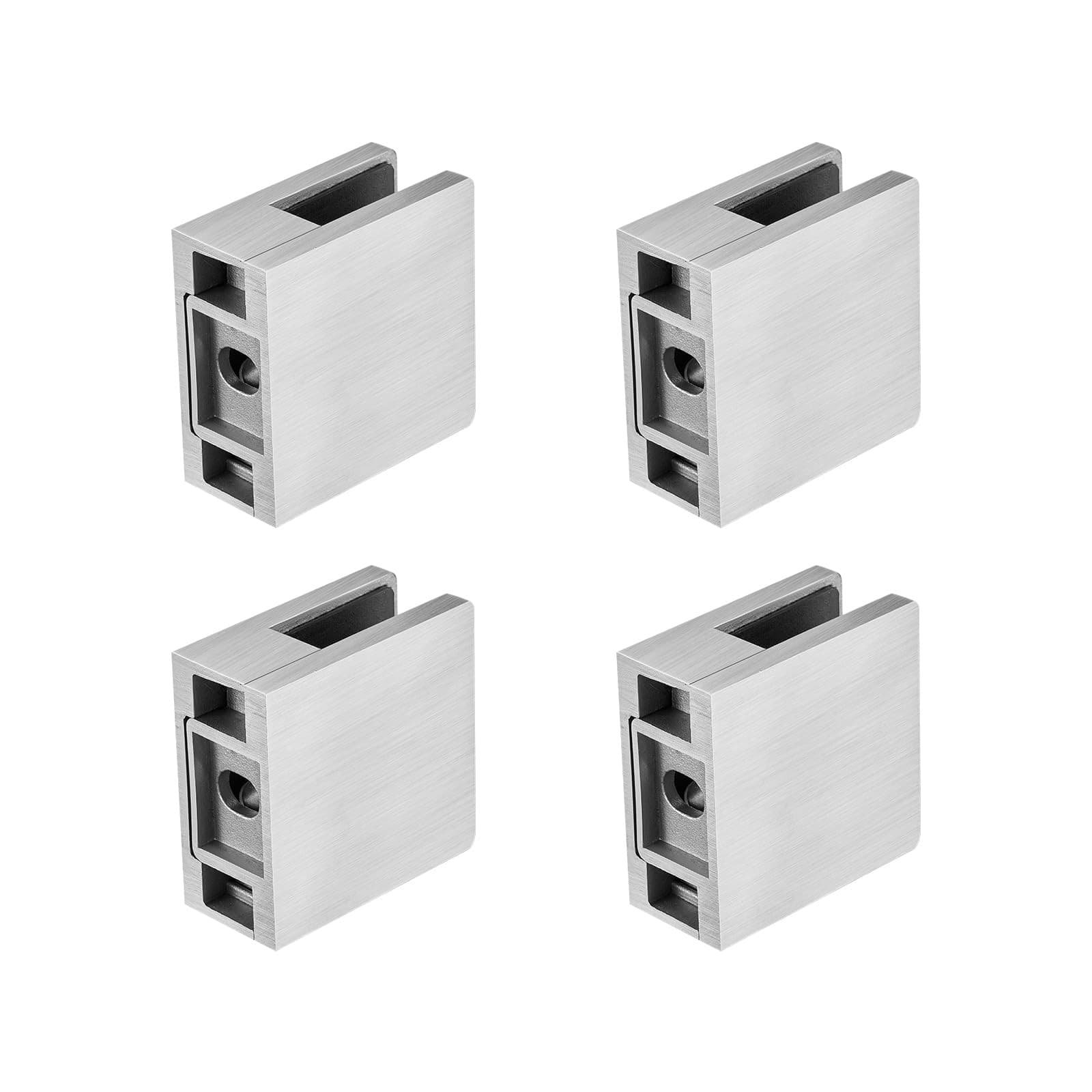 Pince à verre carrée pour gardecorps en verre trempé de 8 à 12 mm, 4 pcs, pin...