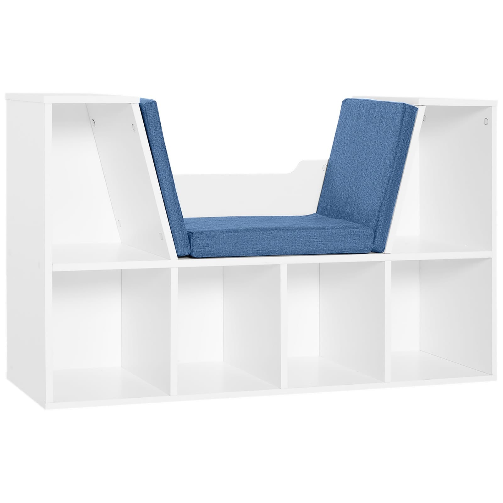 HOMCOM bibliothèque 102x30x61cm Bleu