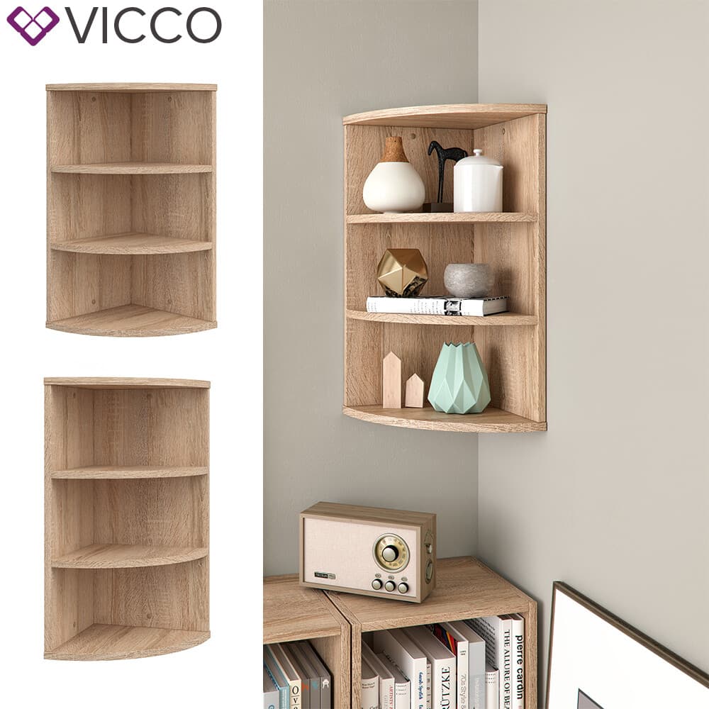 Étagère d'angle étagère d'angle étagère salle de bain Ecki 0.5 Sonoma Vicco