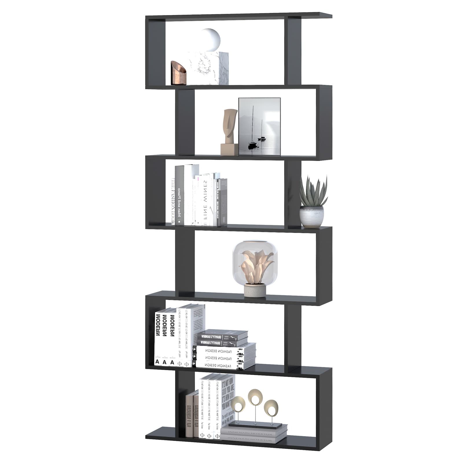 HOMCOM bibliothèque 80x23x192cm Noir