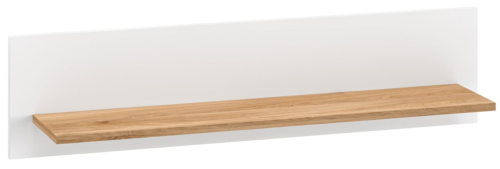 Étagère Murale Torino Planche Murale 101x21x25cm Blanc Chêne Castello