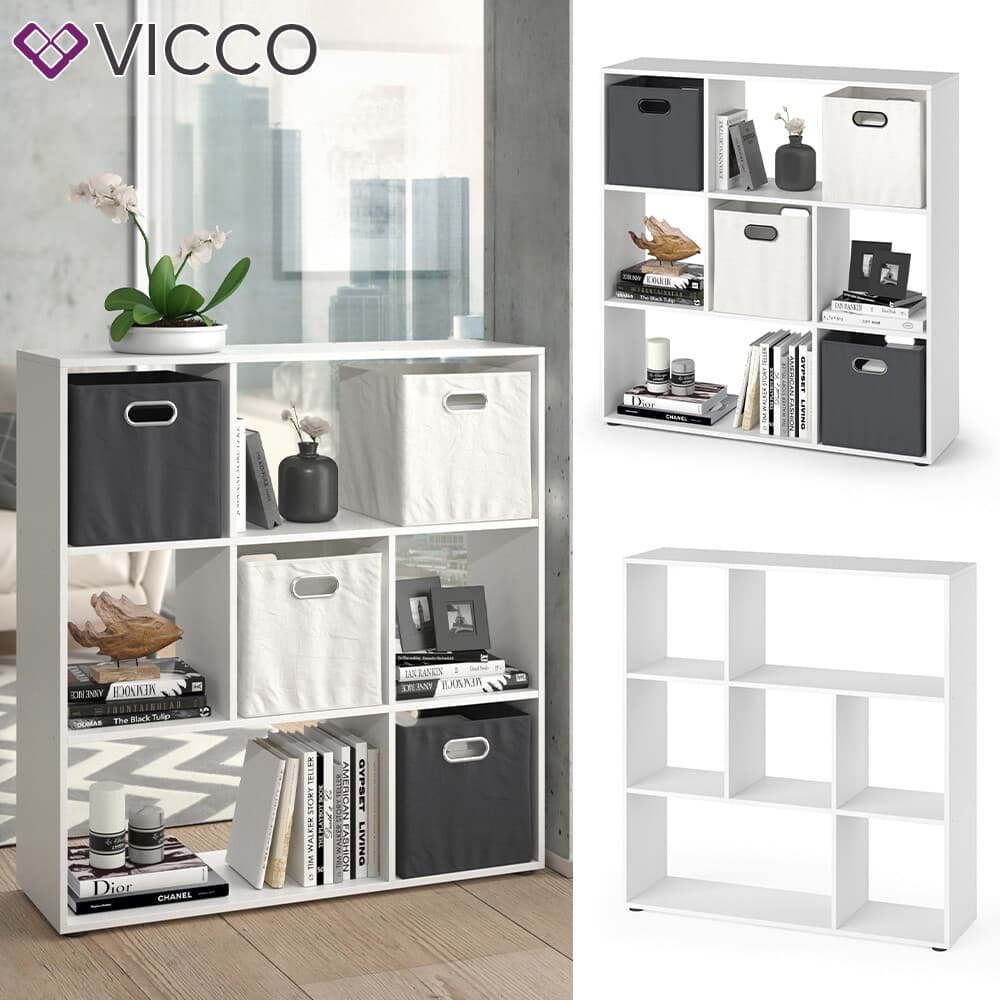 Séparateur de pièce VICCO NOVE 7 compartiments, blanc - Bibliothèque, étagère