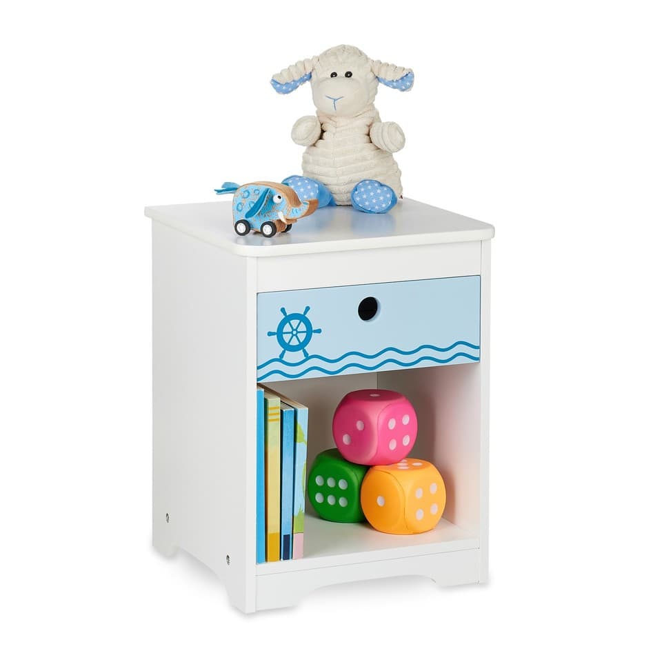 Table de chevet pour enfant MDF table de nuit enfant commode enfant léger
