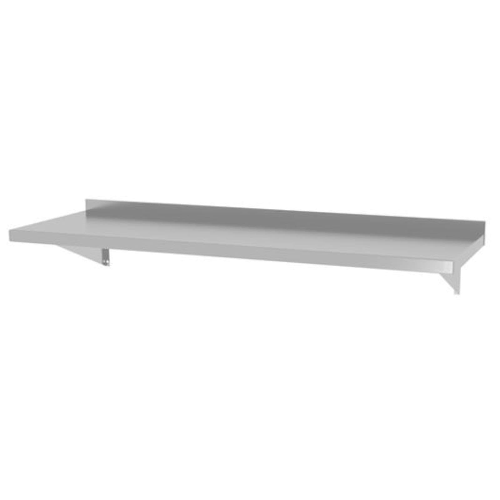 Étagère murale fixée sur consoles en acier inoxydable soudées, 100 x 30 cm - Hen