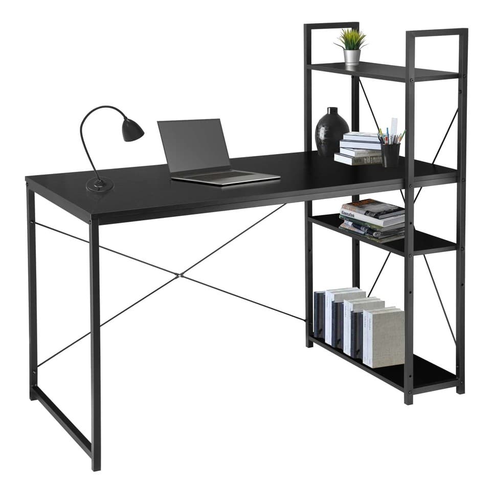 Bureau industriel Trosa noir de style loft