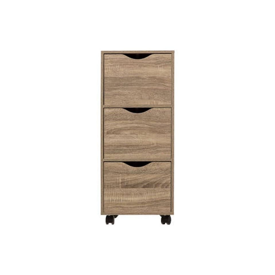 Tour de Rangement "3 Tiroirs" 80cm Naturel