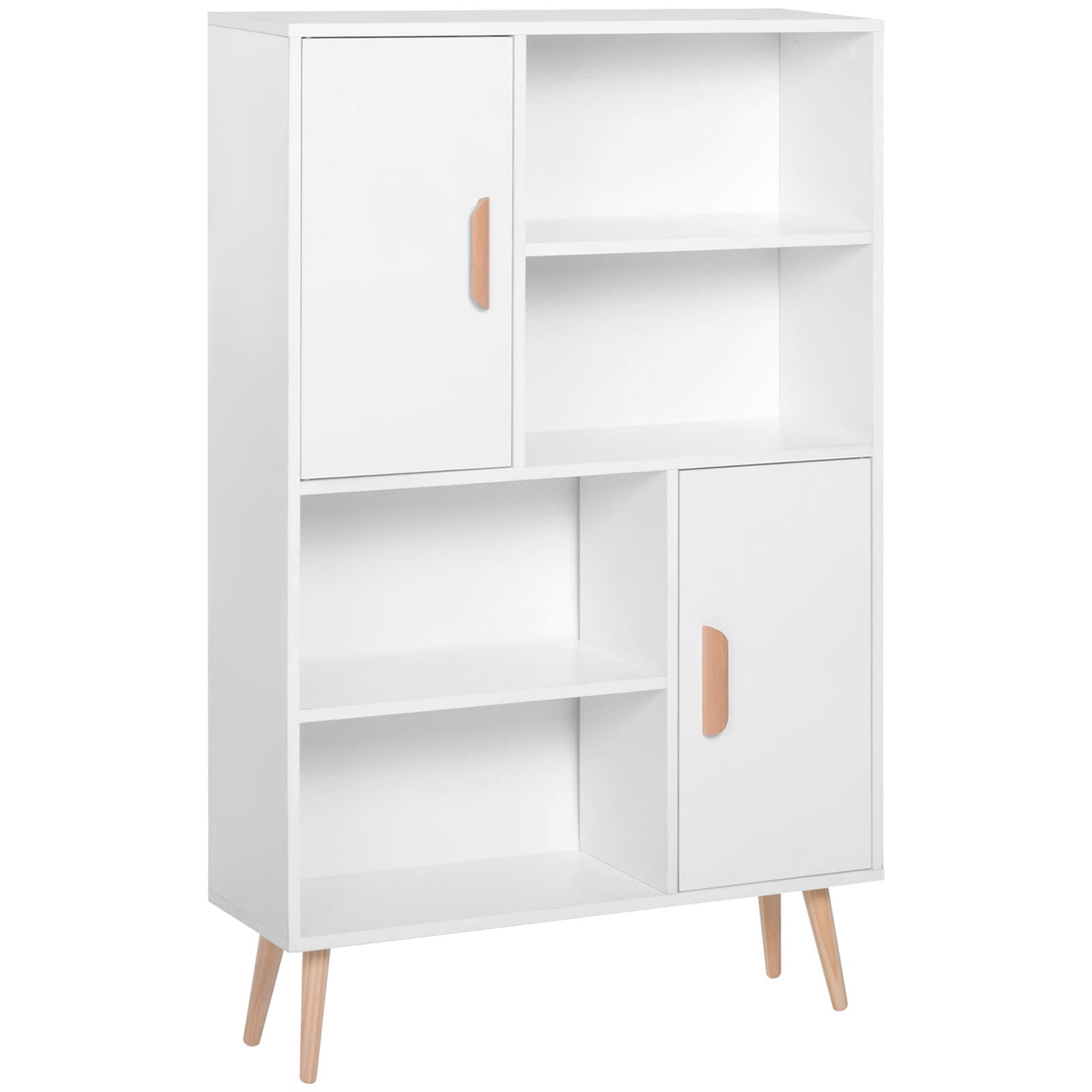 HOMCOM bibliothèque 80x24x123cm Blanc