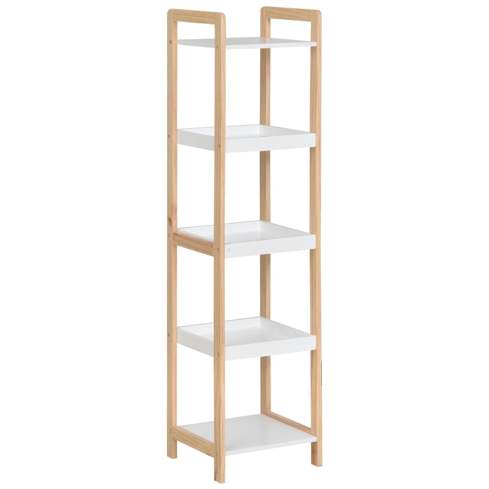 HOMCOM étagère de salle de bain 32x30x130cm Blanc