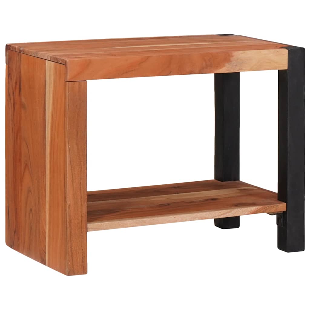 Étagère avec étagère avec stockage Marron Bois d'Acacia Massif Étagère vidaXL vi