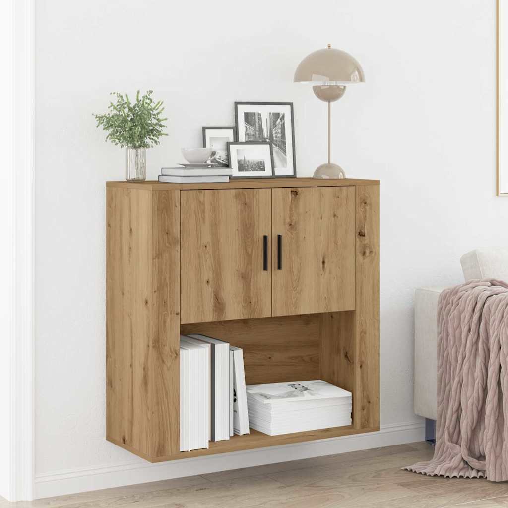 Armoire Murale Blanc 80x33x80 cm Bois d'Ingénierie Suspendue Salon vidaXL