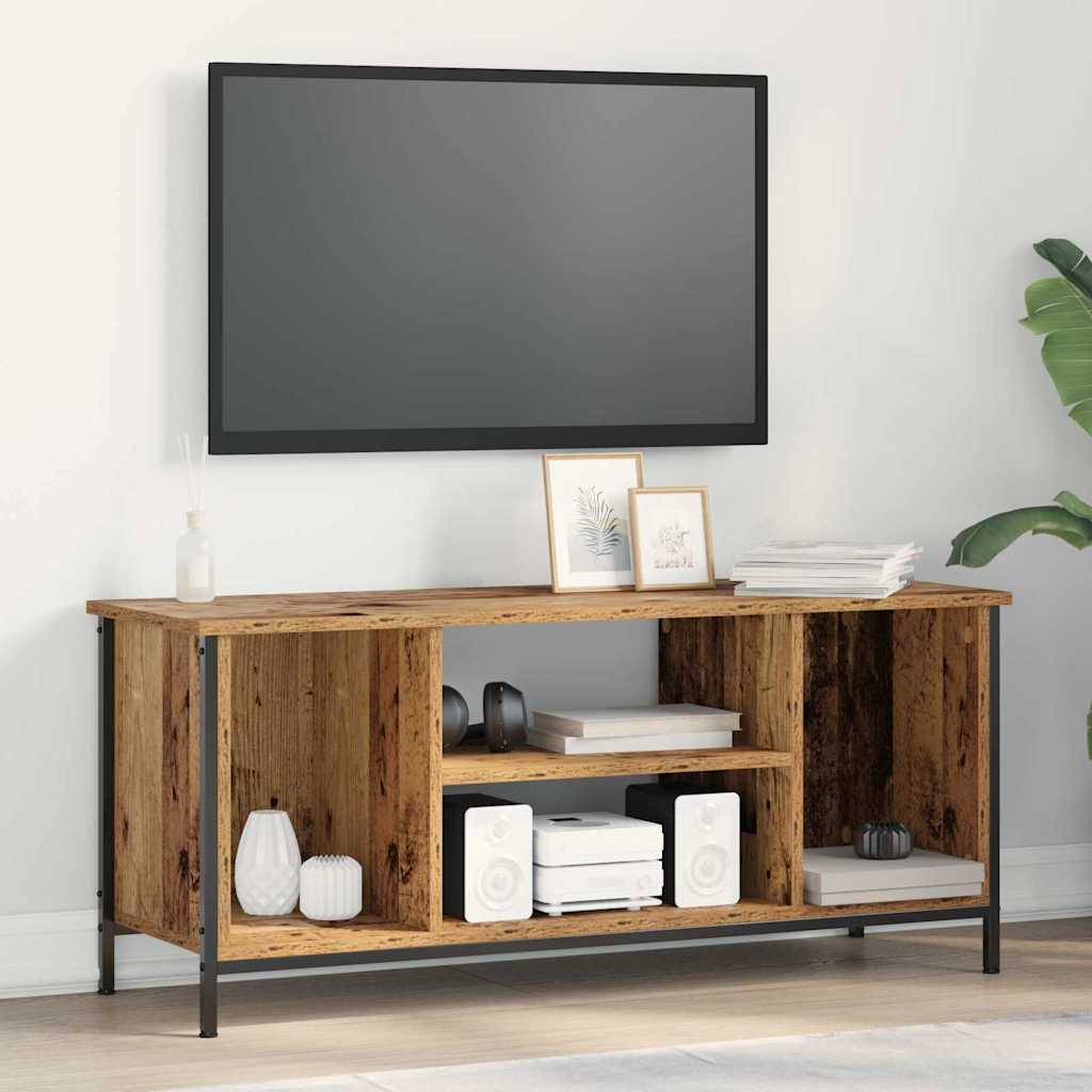 Meuble TV Armoire Télévision Rangement Chêne Fumé Bois d'Ingénierie vidaXL