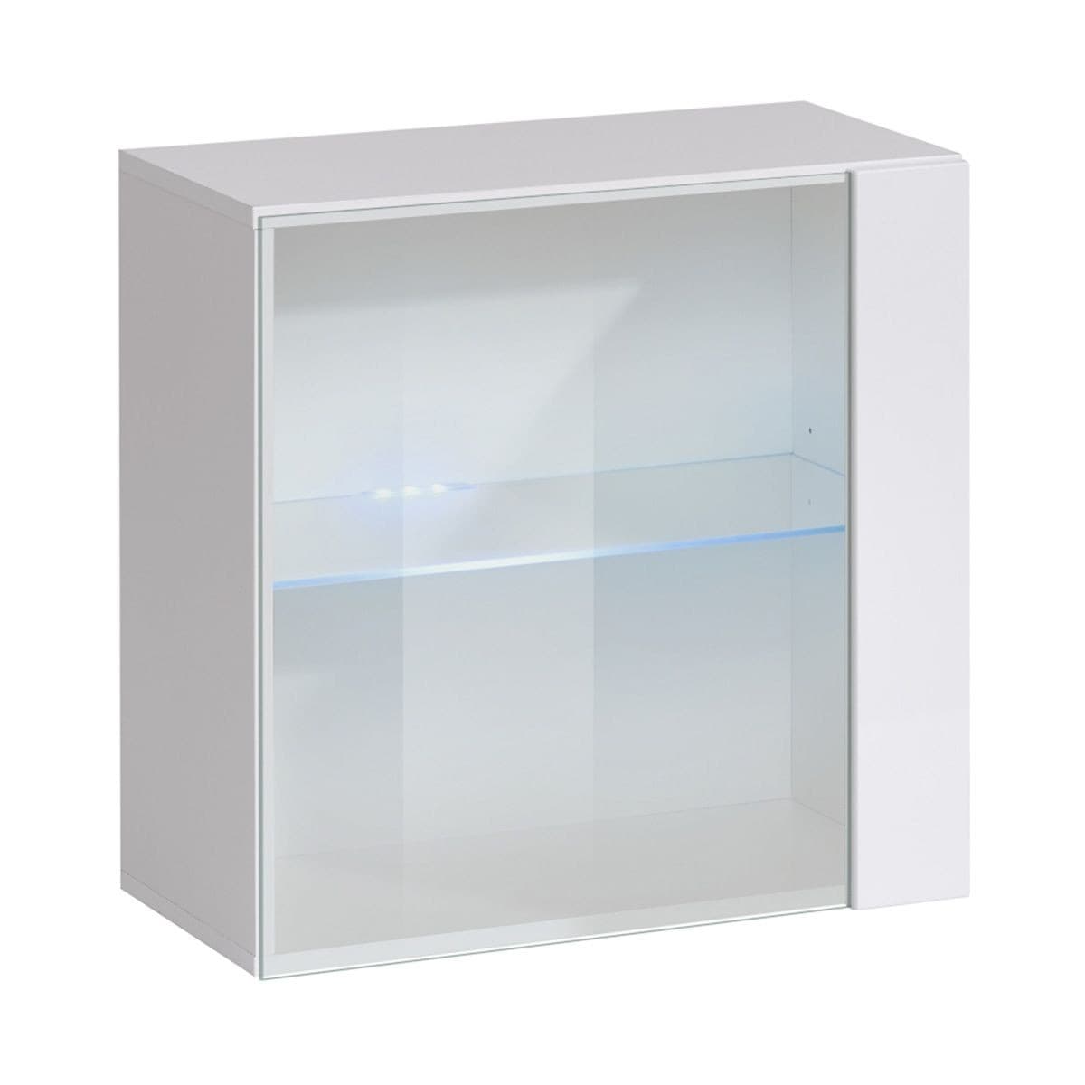 Vitrine Murale LED "Switch" 60cm Blanc