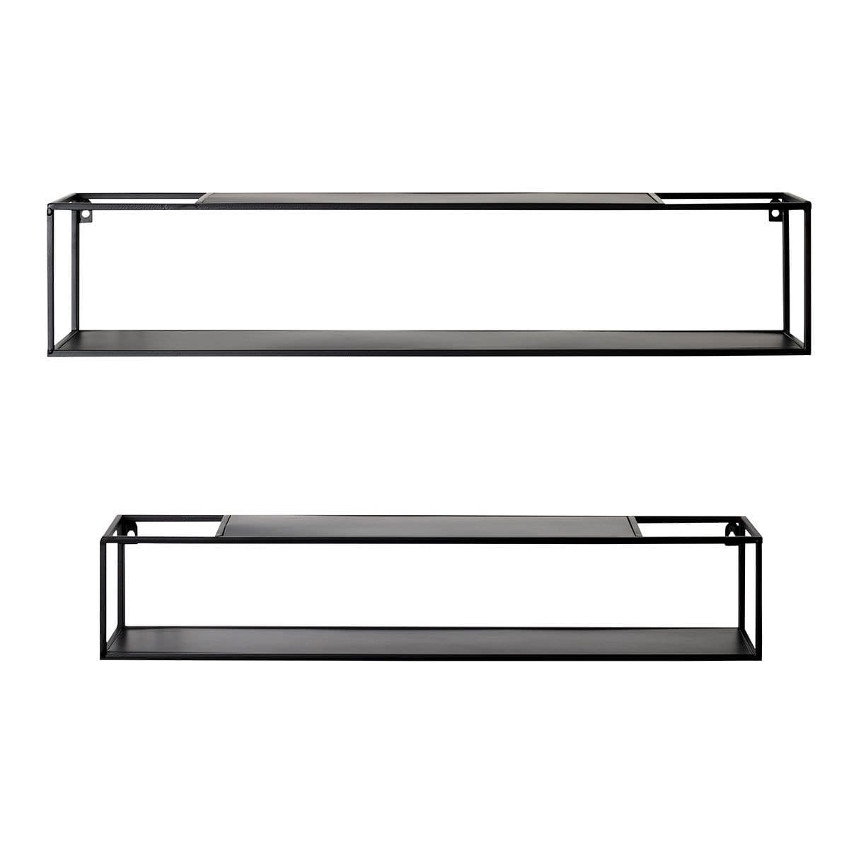 Lot de 2 Étagères Murales "Tablettes" 85cm Noir