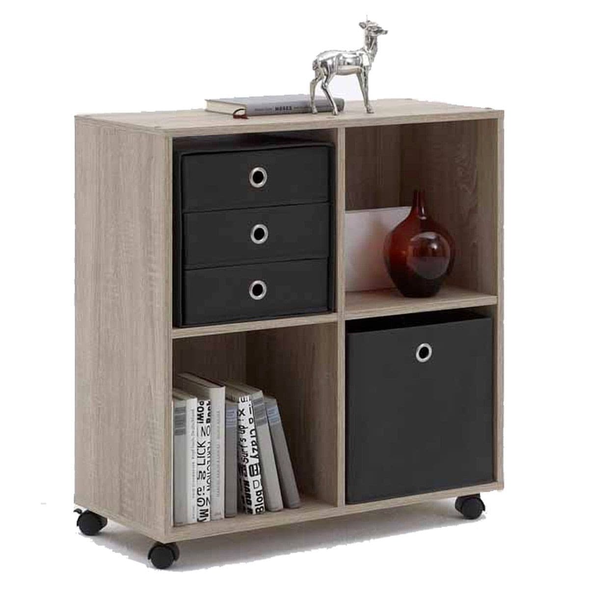 Étagère 4 Cases Design "Timpa" 78cm Naturel