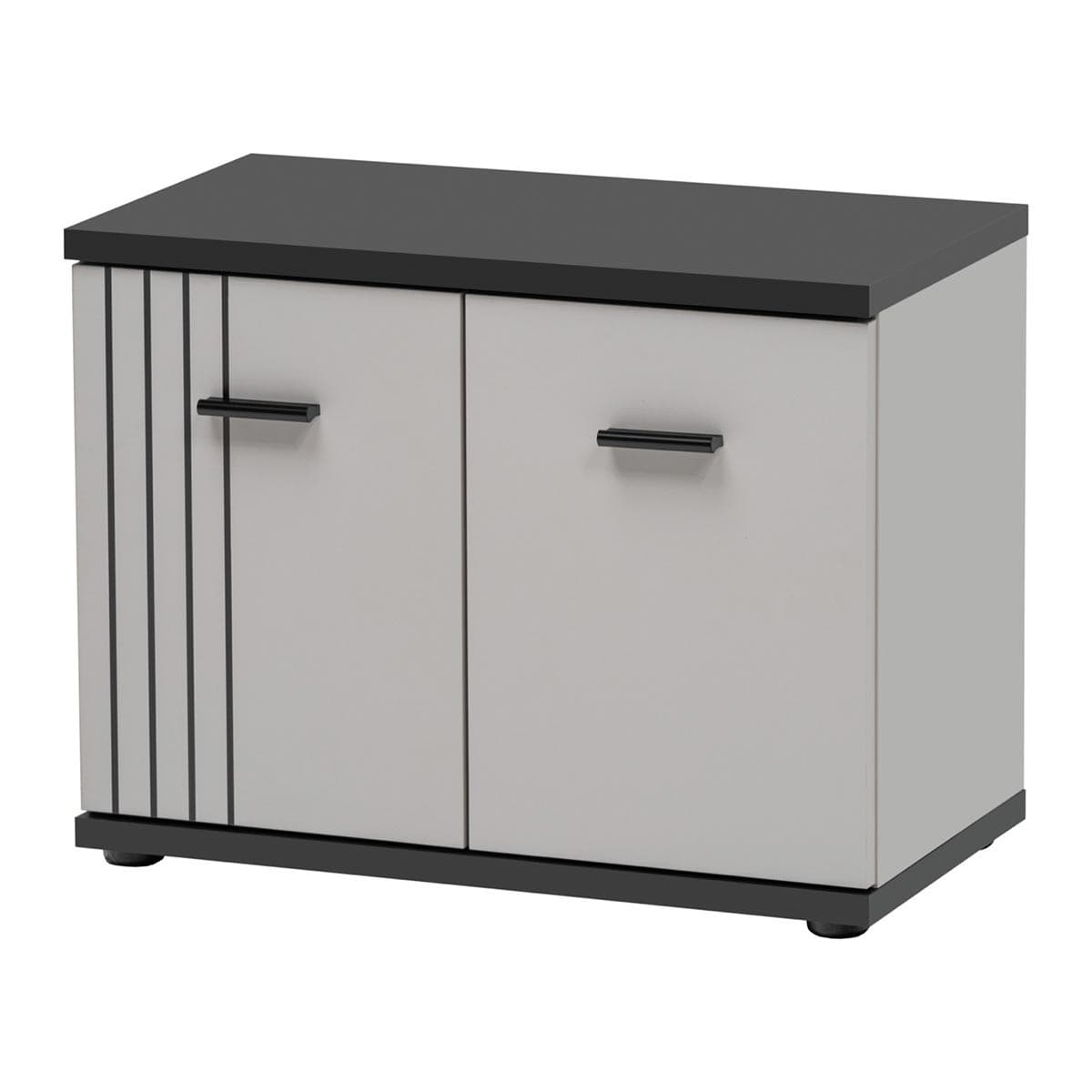 Meuble de Rangement "Hugo" 60cm Gris & Noir